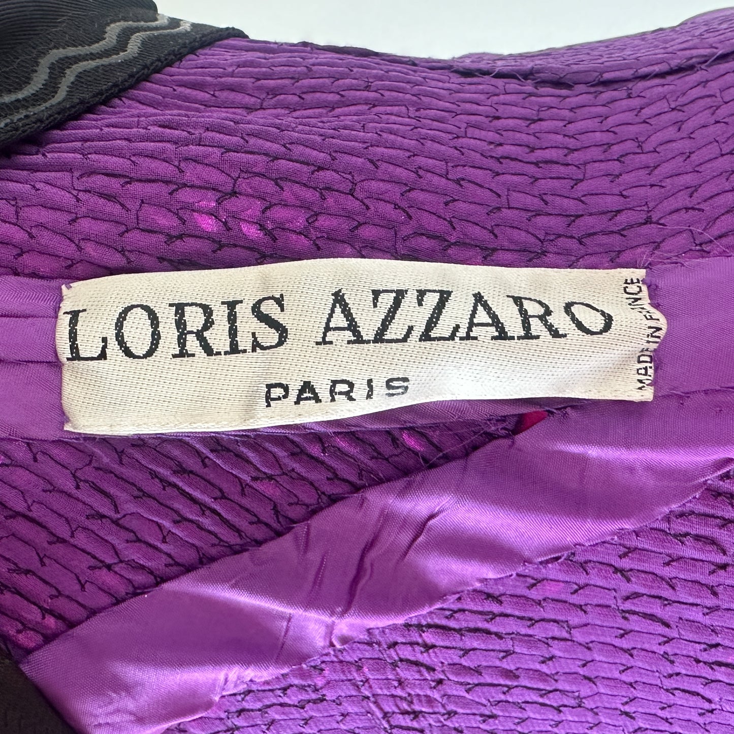 Robe brodée Fuchsia 1976 par Loris Azzaro