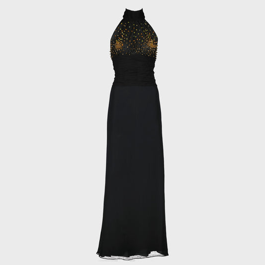 Robe Halter Brodée 1970 par Loris Azzaro