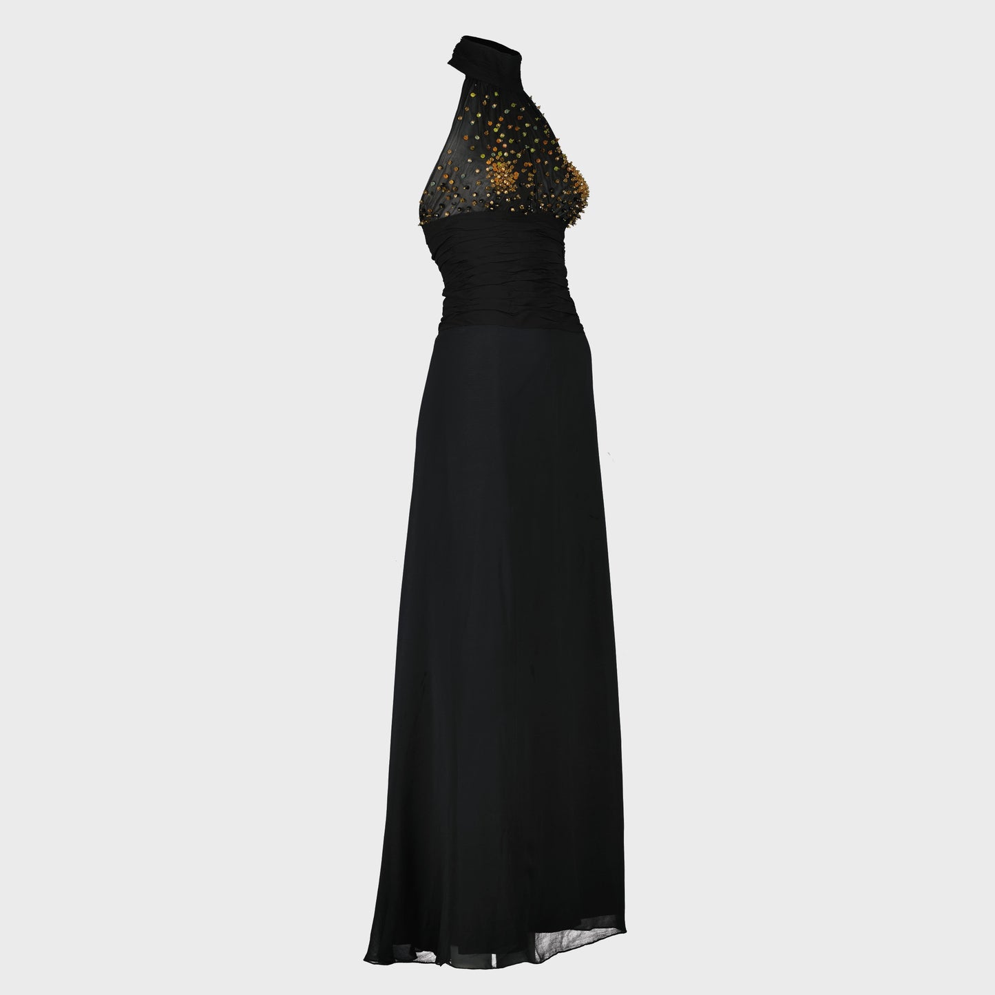 Robe Halter Brodée 1970 par Loris Azzaro