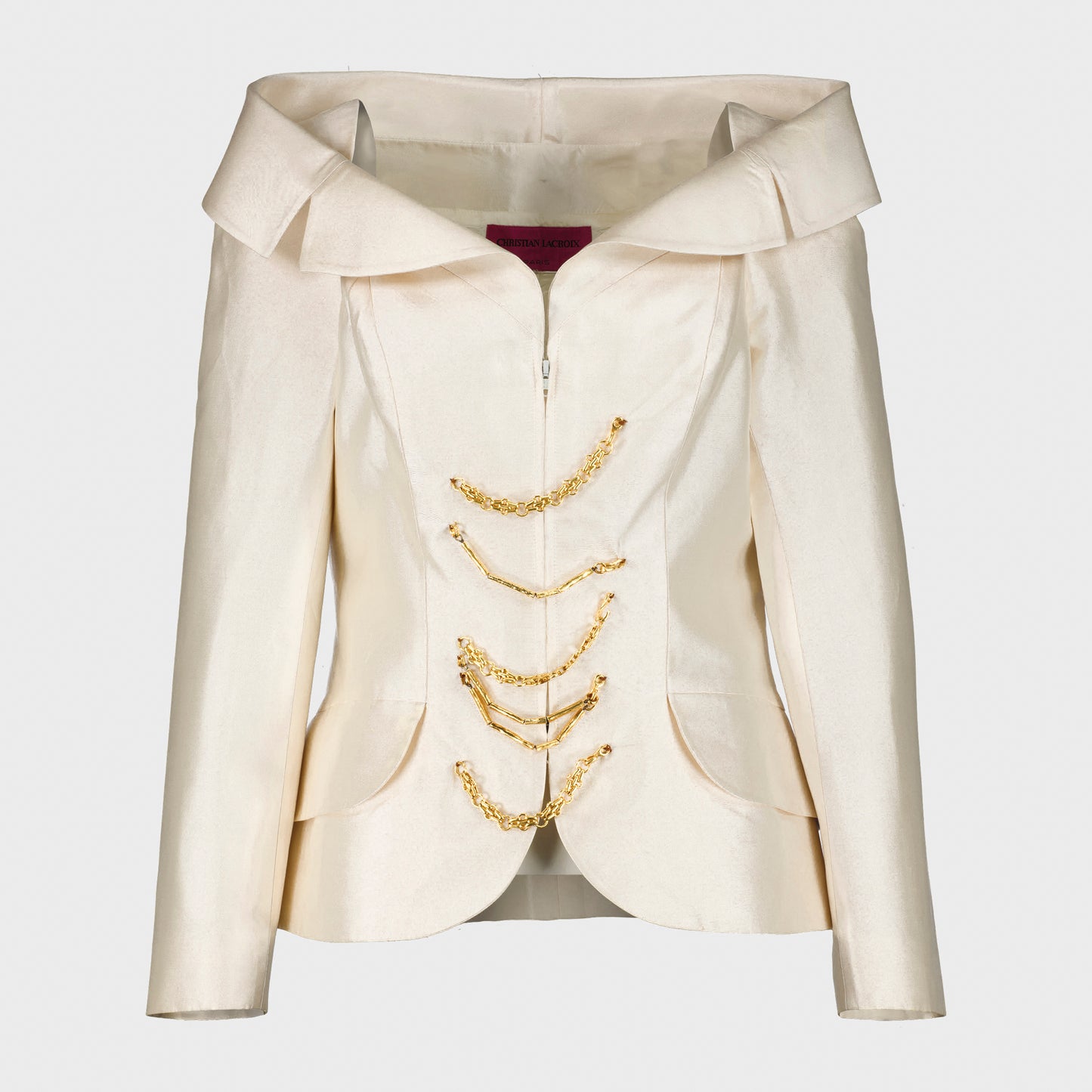 Ivory top with gold chain 1990 by Christian Lacroix