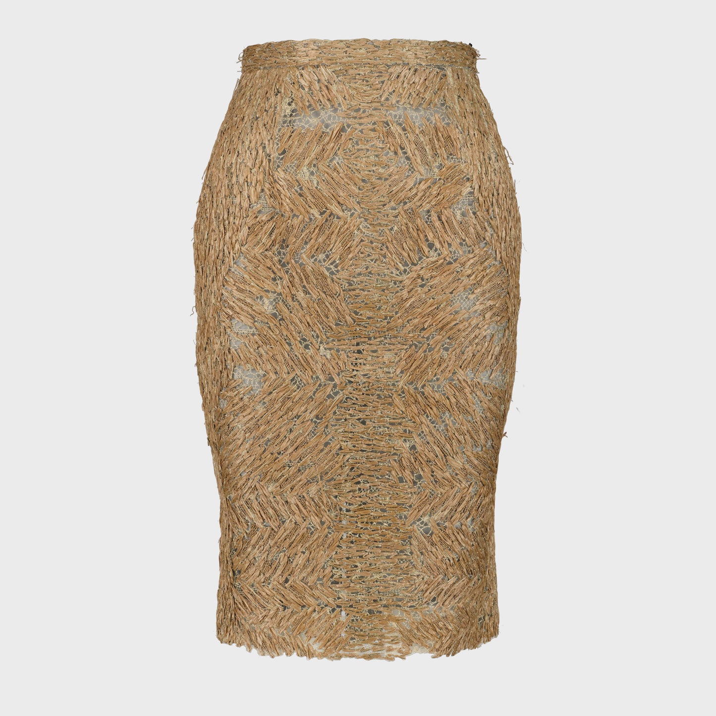 Rafia Gold Skirt Gianfranco Ferré 1980