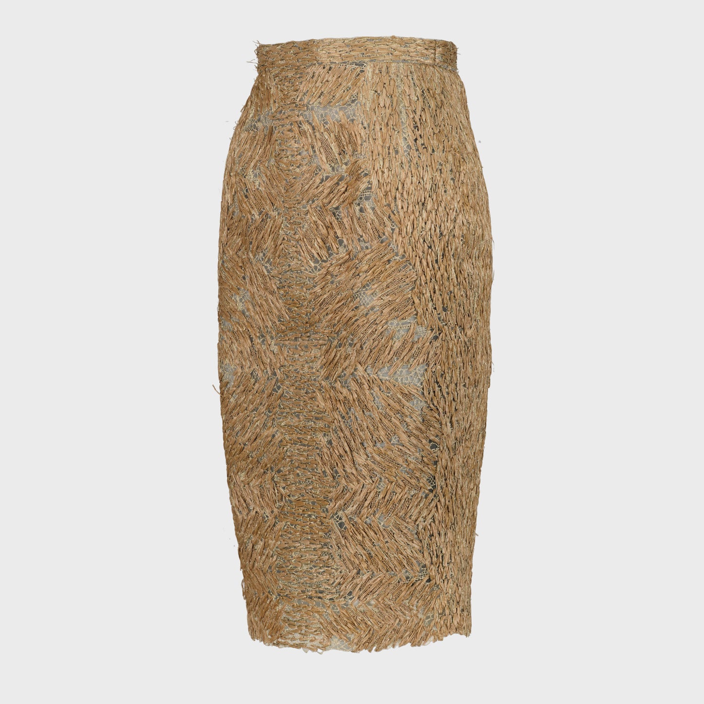 Rafia Gold Skirt Gianfranco Ferré 1980