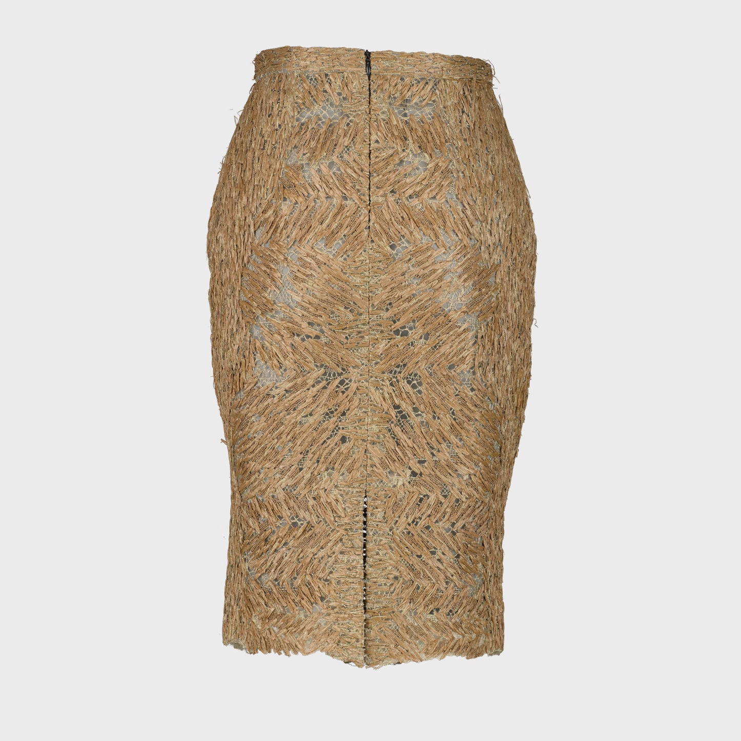 Rafia Gold Skirt Gianfranco Ferré 1980