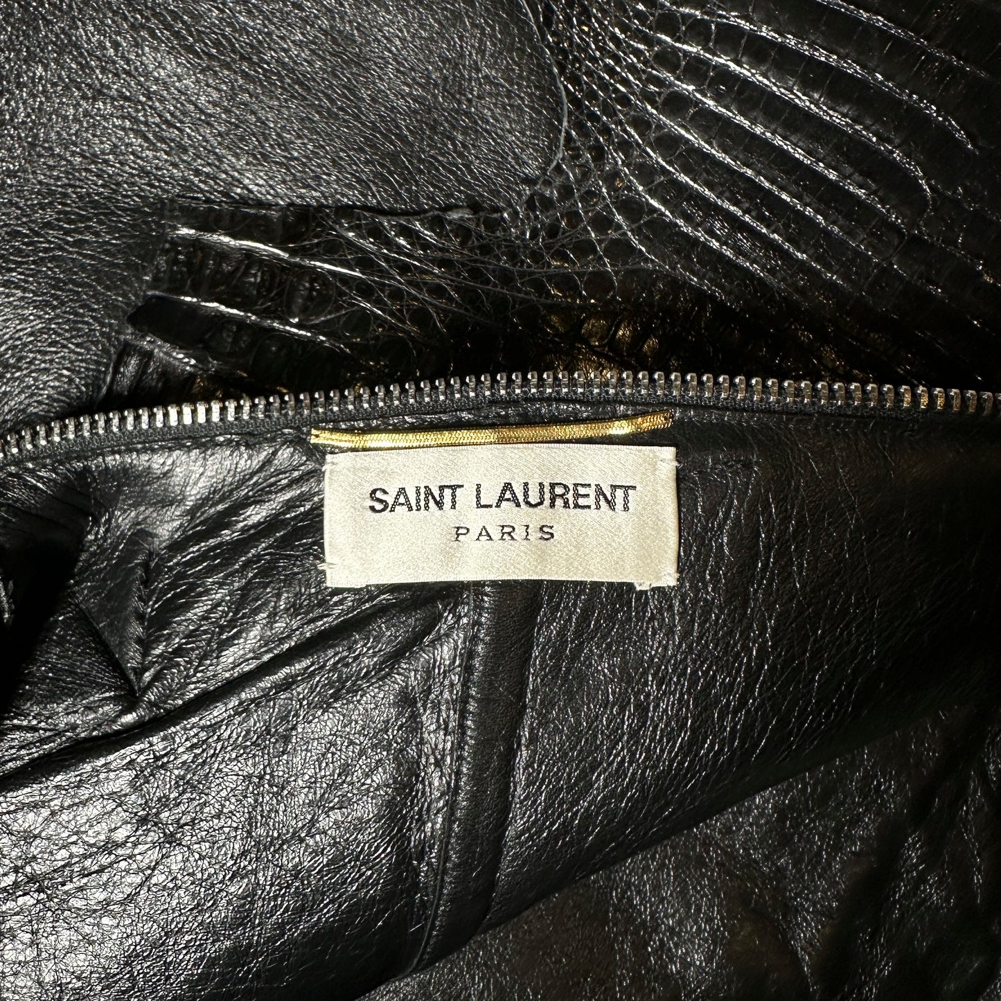 Mini Jupe Caiman Yves Saint Laurent FW 2015 par Hedi Slimane