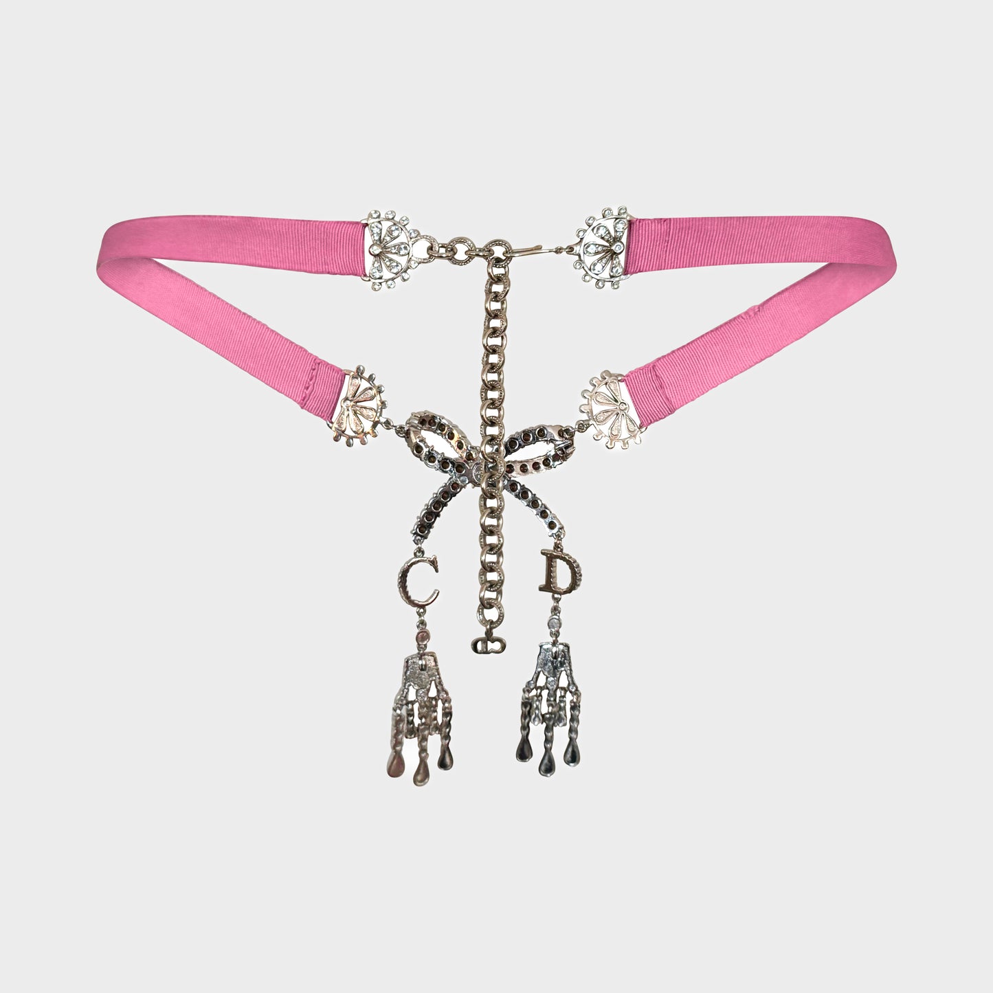 Ceinture rose Strass Christian Dior 2000 par John Galliano