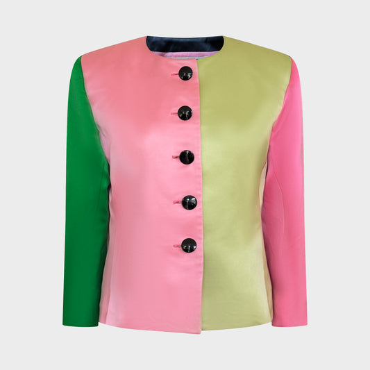 Tailleur Rose Vert Yves Saint Laurent SS 1988