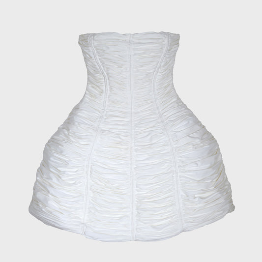 Robe corset blanche Jean Paul Gaultier SS 2015 par Jean Paul Gaultier