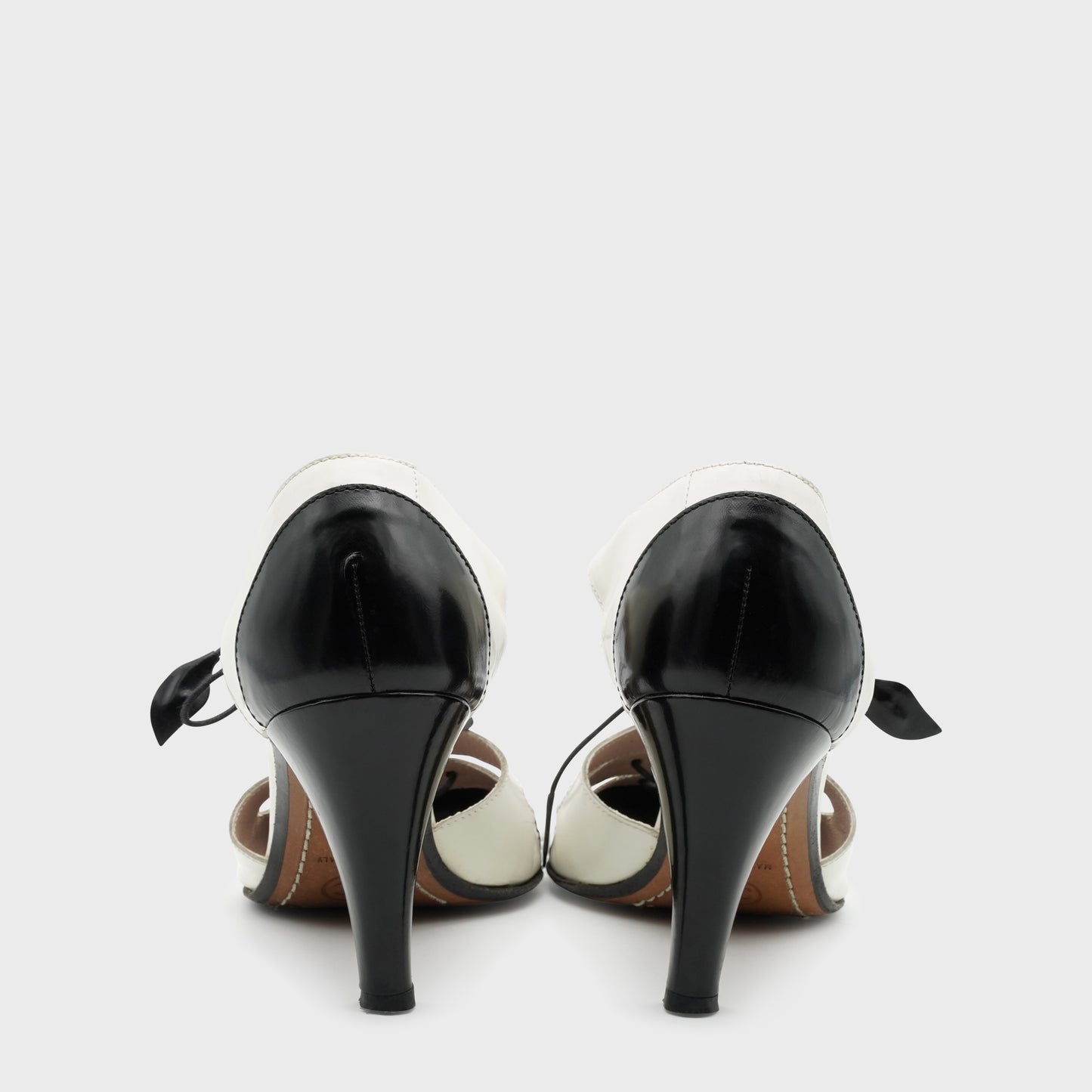 Chanel SS 2003 Black &amp; White Sandals by Karl Lagerfeld