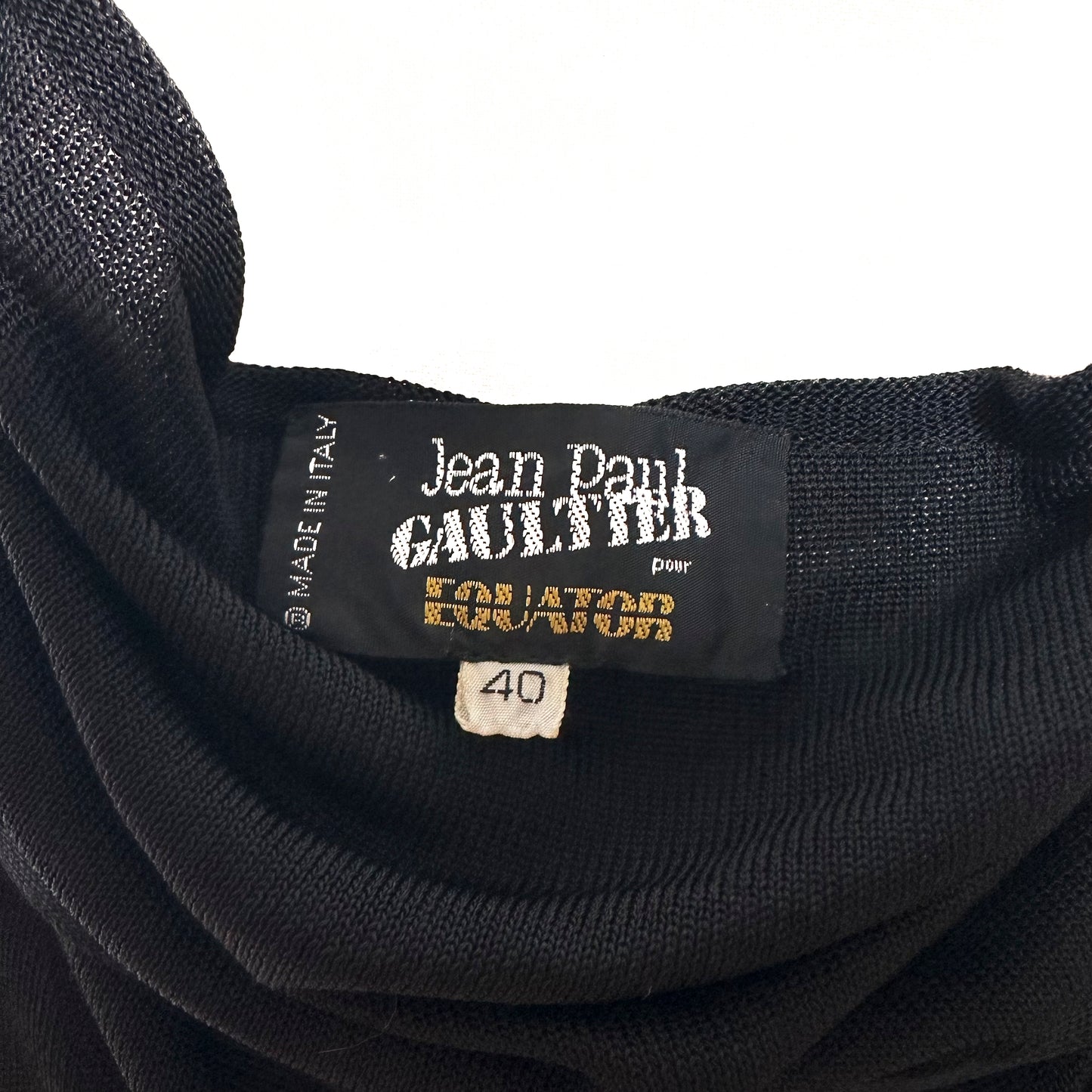 Robe Maille Noir JPG 1984 par Jean Paul Gaultier