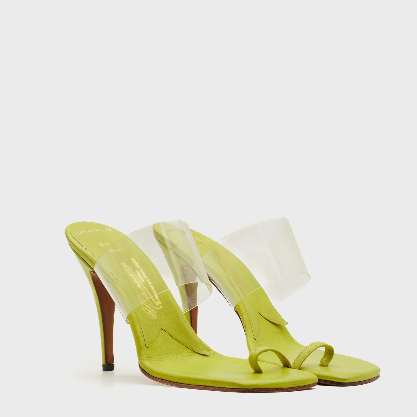 Mules verte cuir Massaro 2000's