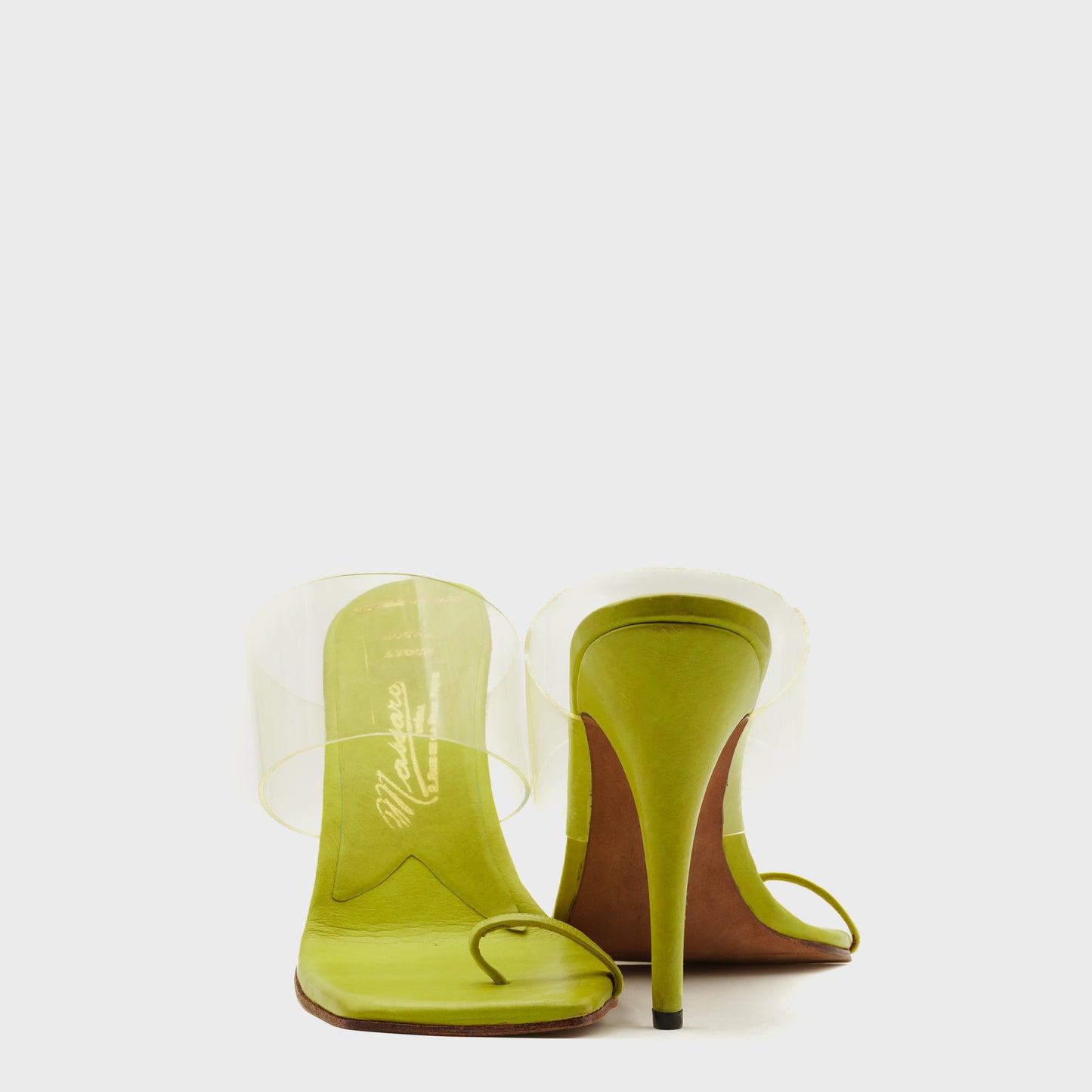 Mules verte cuir Massaro 2000's