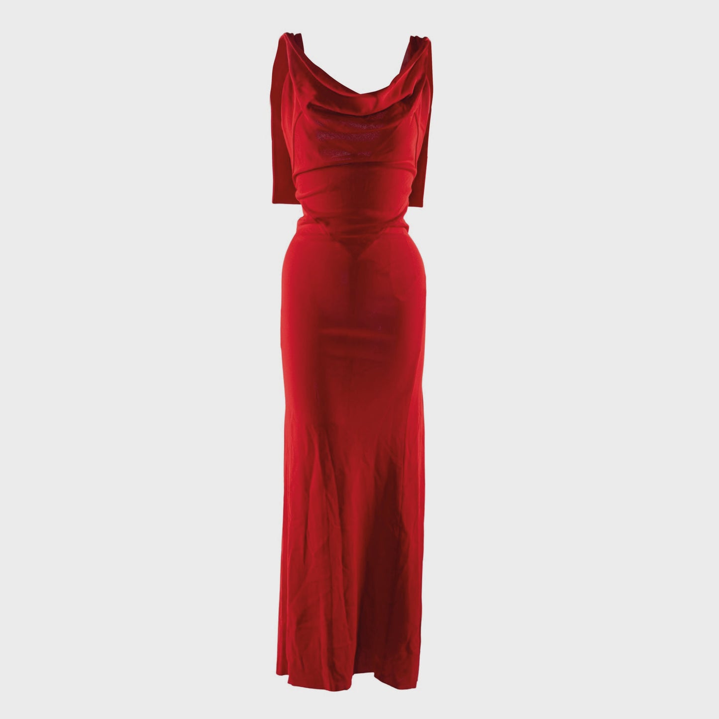 Alaia robe en jersey rouge par Azzedine Alaia