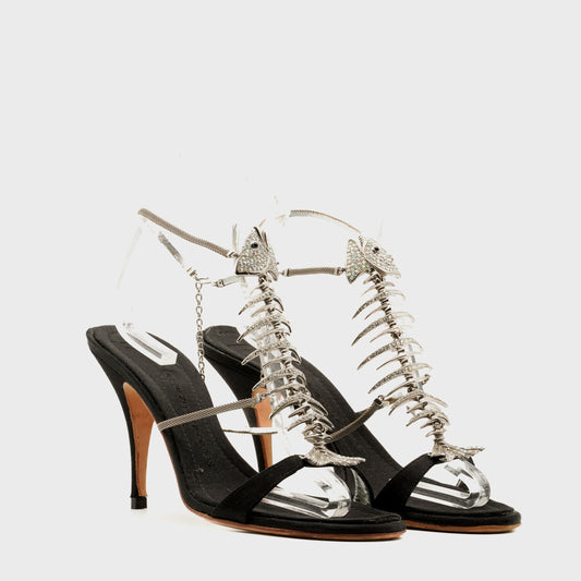 Sandales Slim Noir SS 2004 par Giuseppe Zanotti