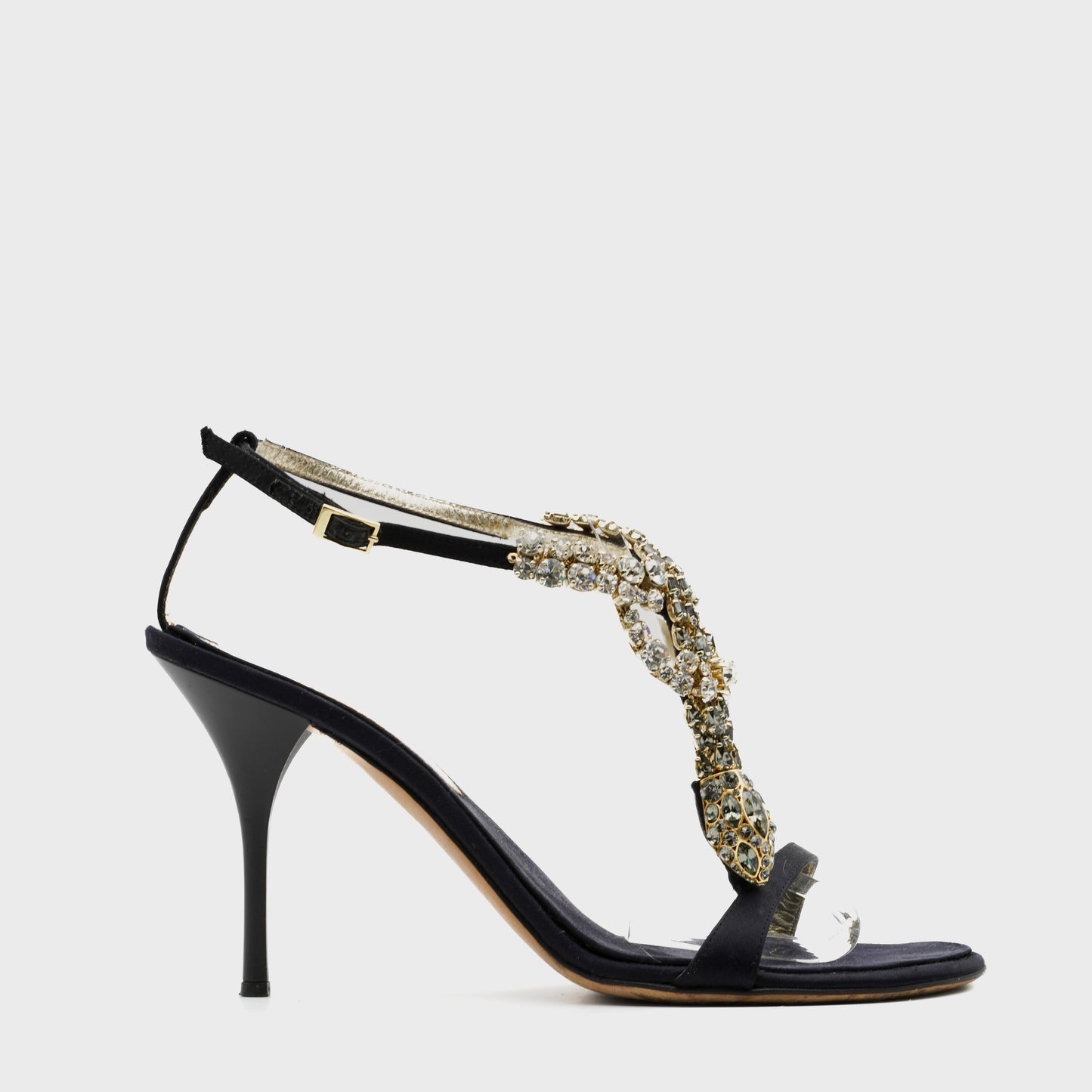 Sandales Noir Serpent Roberto Cavalli 2000