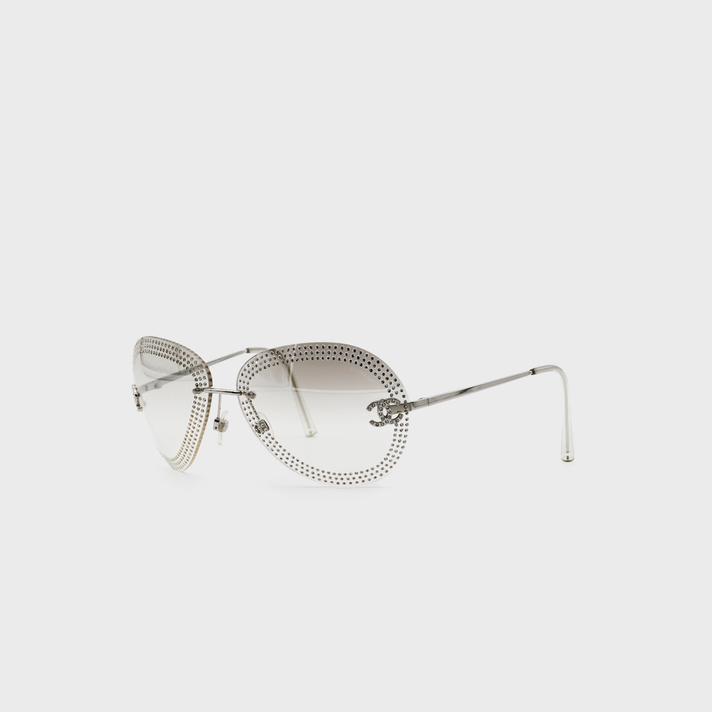 Lunettes aviateur strassées Chanel Circa 2000 par Karl Lagerfeld