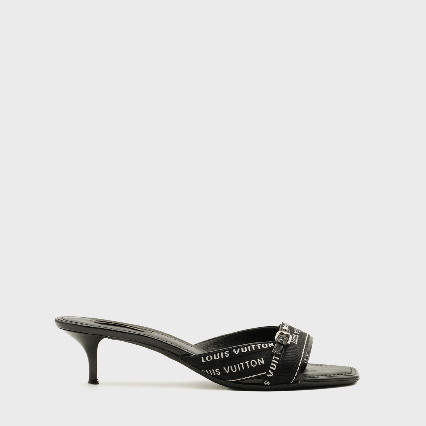 Mules noire Louis Vuitton 2007 par Marc Jacobs