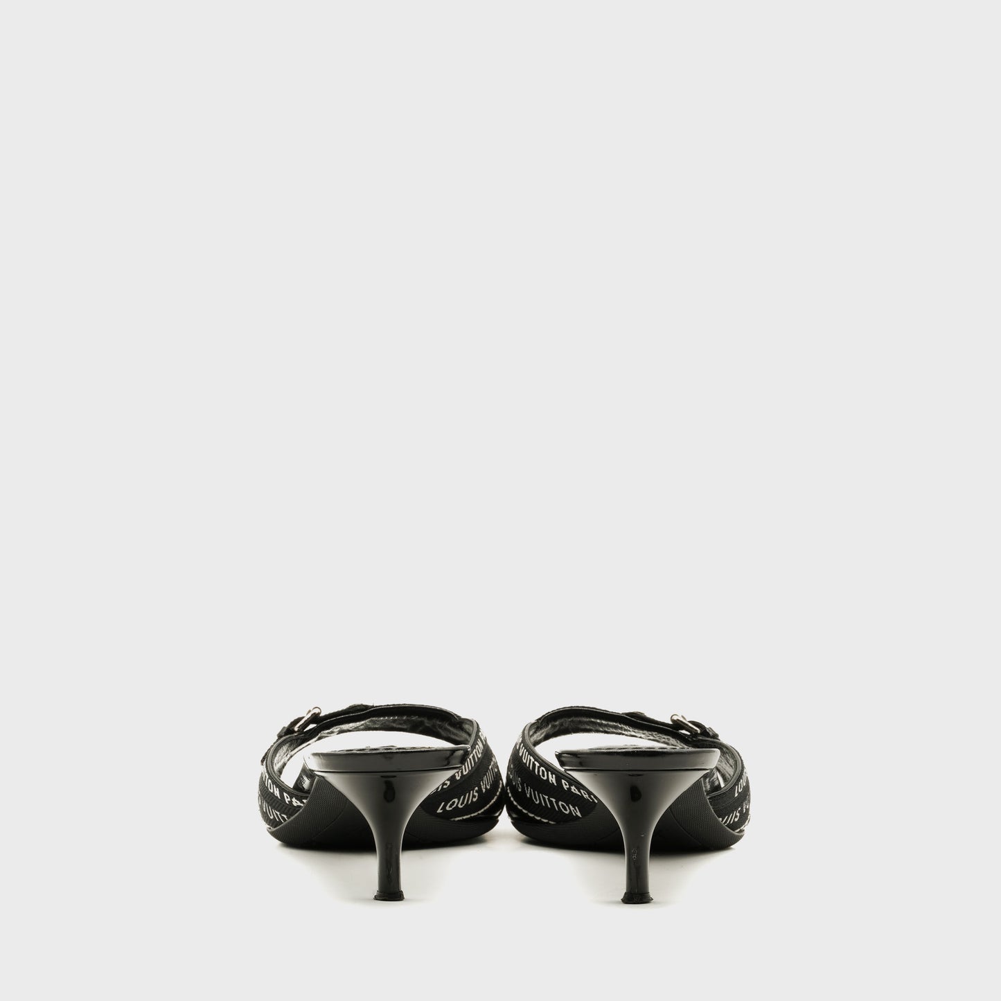 Mules noire Louis Vuitton 2007 par Marc Jacobs