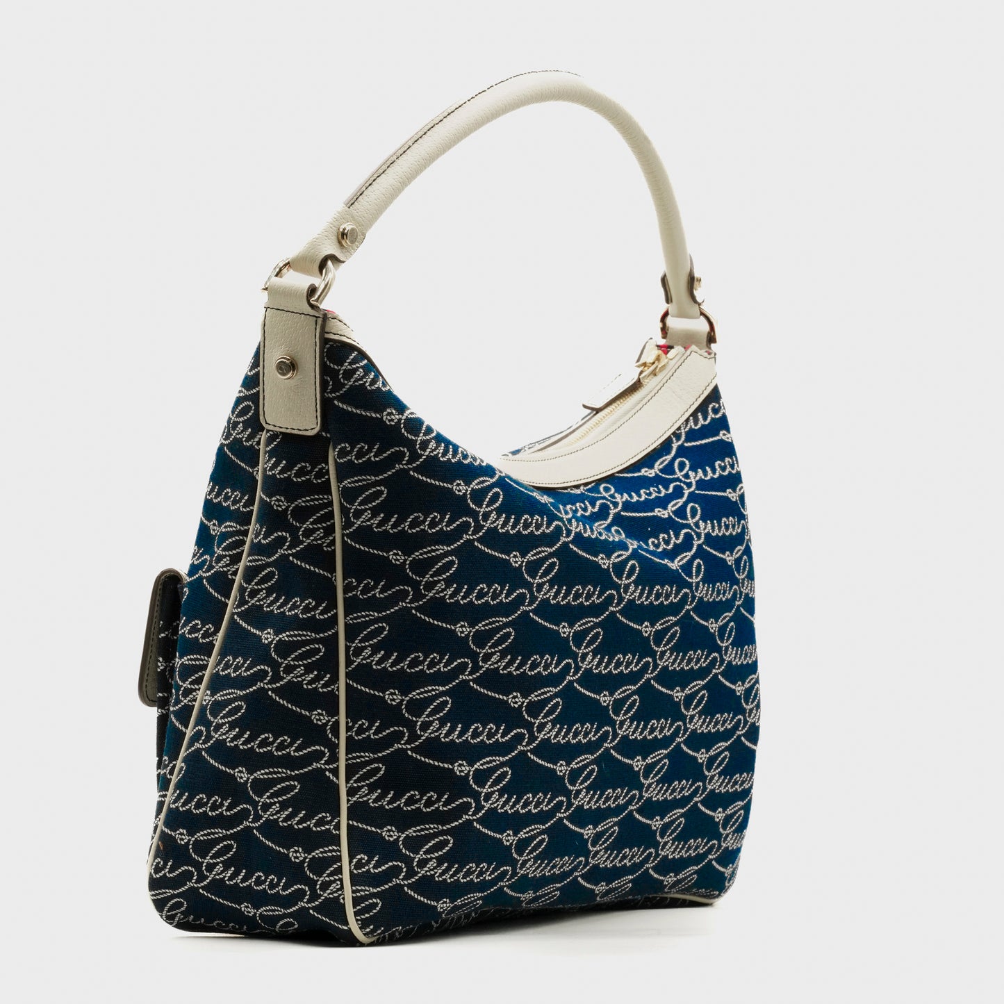 Sac à main toile bleu Gucci 2010