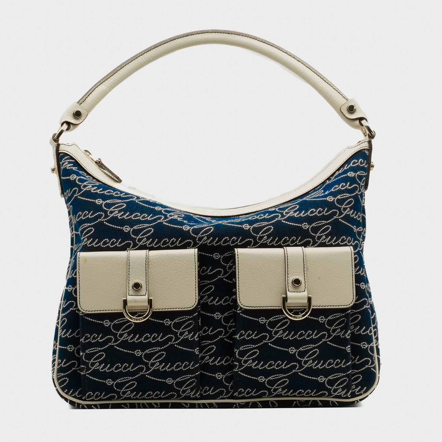 Sac à main toile bleu Gucci 2010