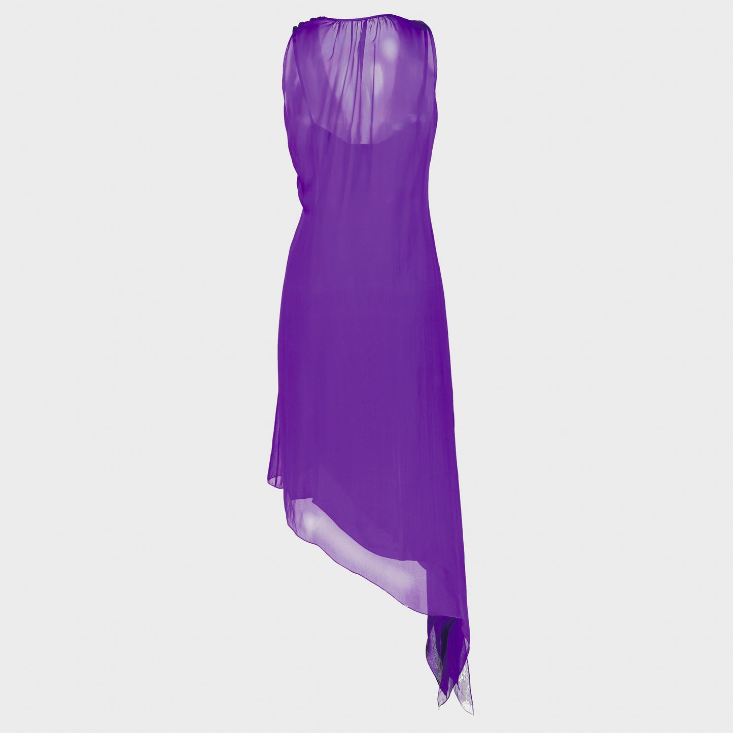 Robe Mousseline Violet Chanel Croisière 2003 par Karl Lagerfeld