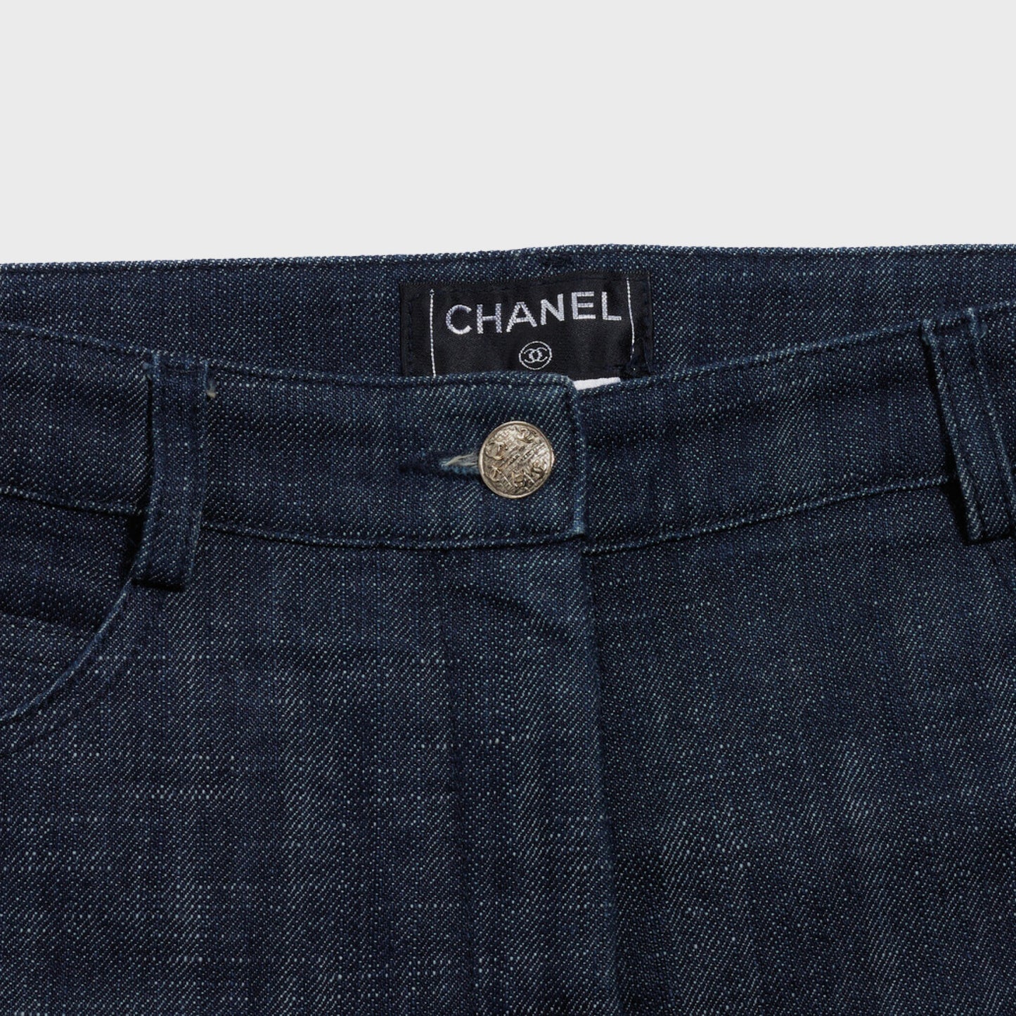 Jeans denim bleu Chanel Cruise 2005 par Karl Lagerfeld