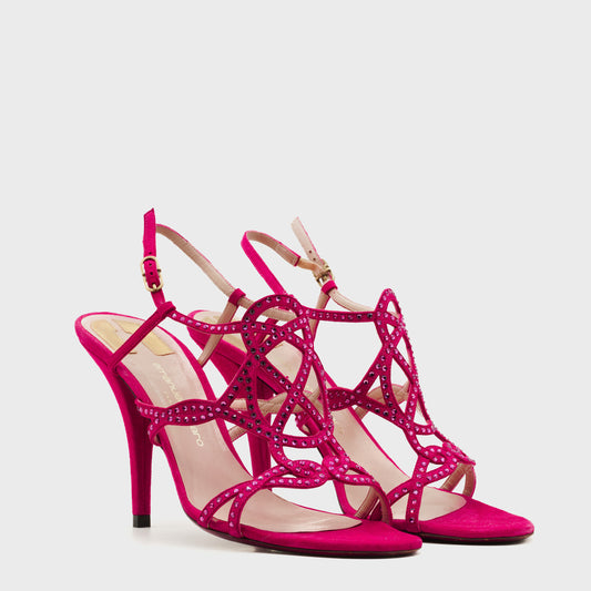 Sandales dain fuchsia Emanuel Ungaro 2000