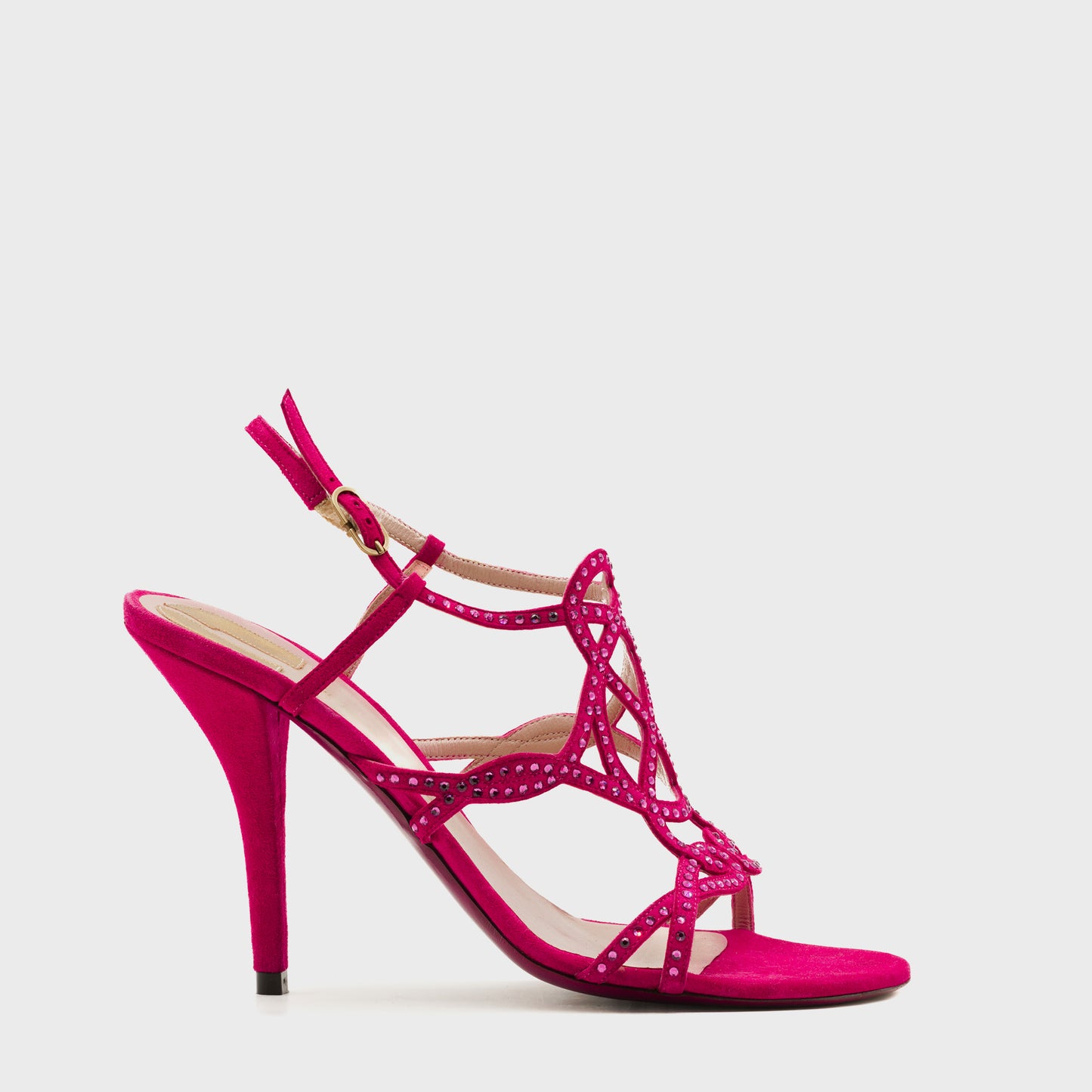 Sandales dain fuchsia Emanuel Ungaro 2000