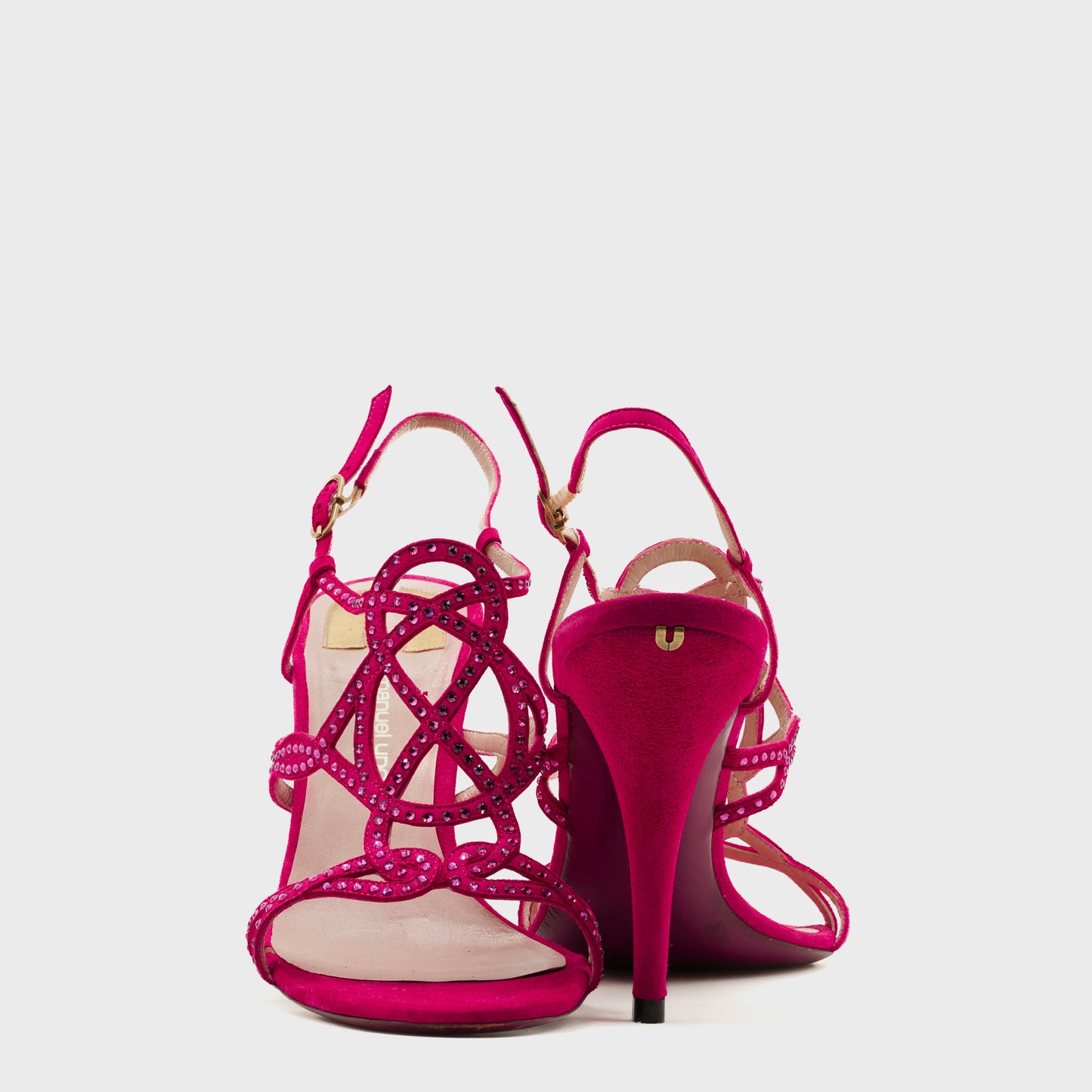 Sandales dain fuchsia Emanuel Ungaro 2000