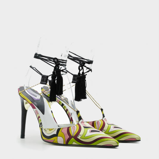 Escarpin Soie Emilio Pucci 2000 par Christian Lacroix