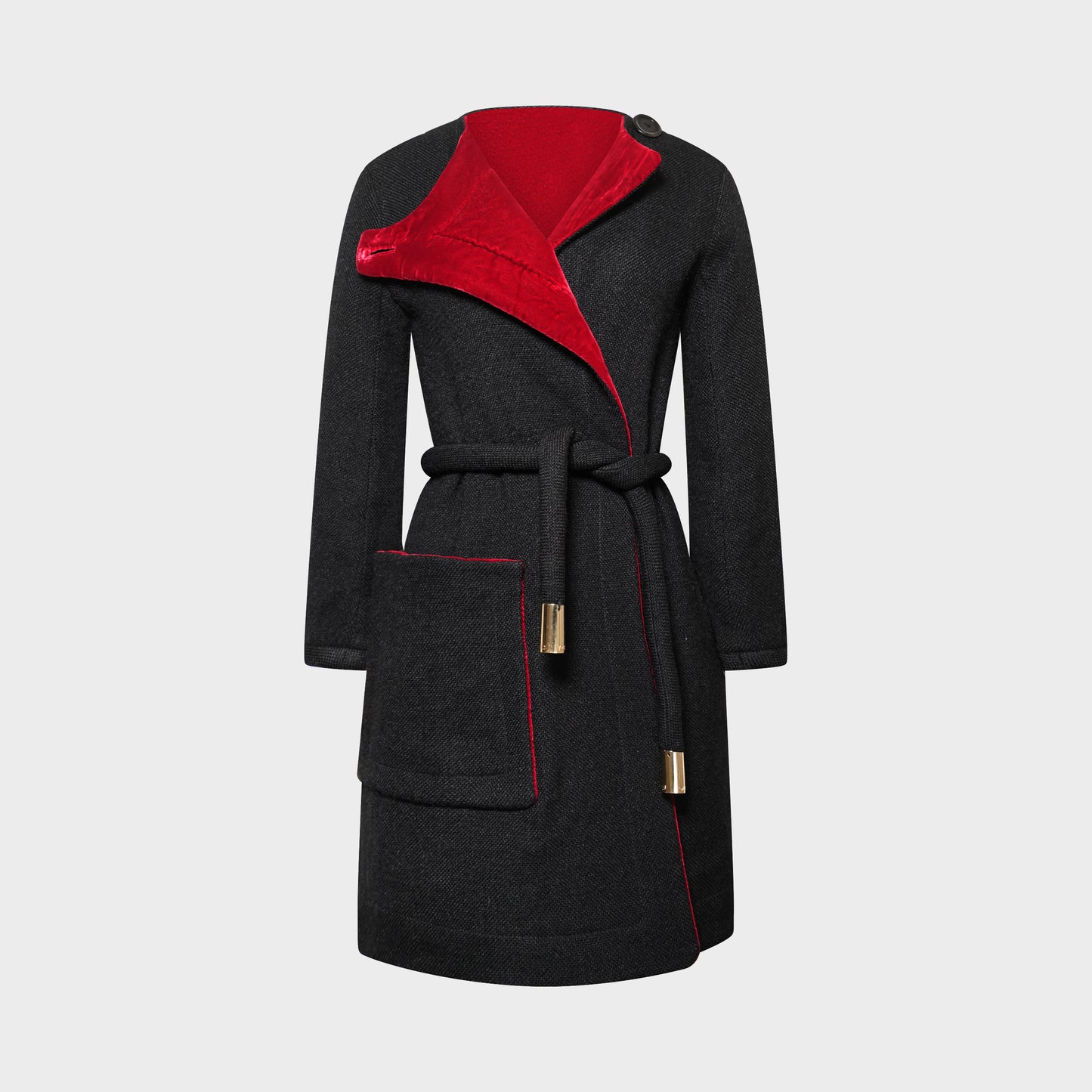 Manteau Noir et Rouge Louis Vuitton 2010 par Marc Jacobs