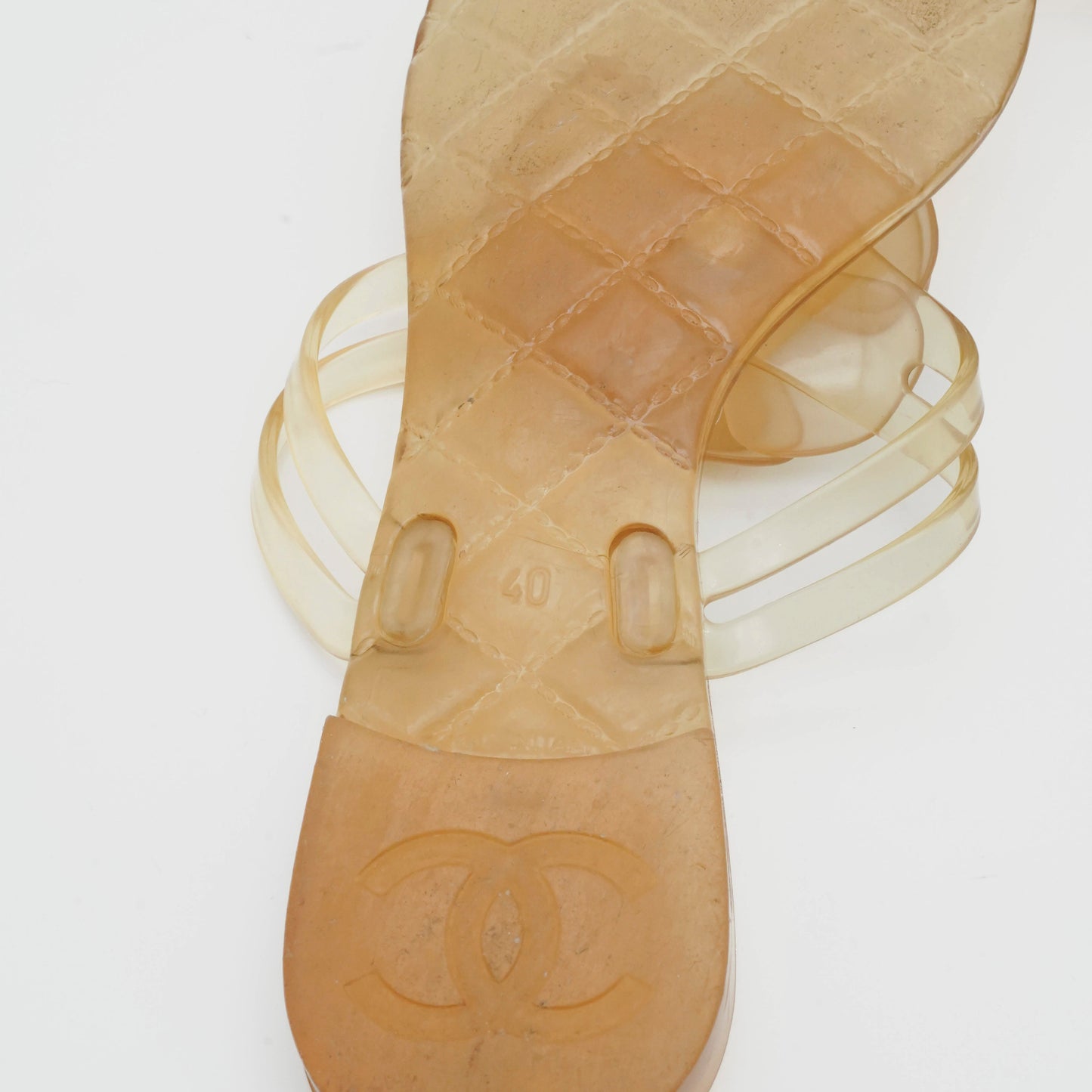 Sandales Nude Chanel 2010 par Karl Lagerfeld