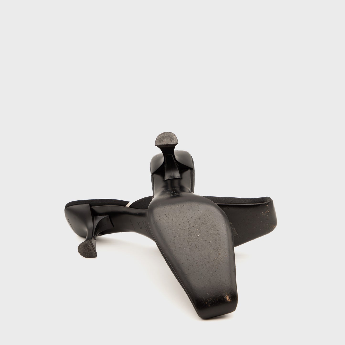 Mules Satin Noir Prada 2000 par Miuccia Prada