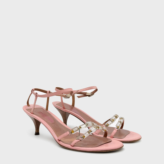 Sandales Rose Chanel 2000 par Karl Lagerfeld