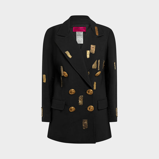 Veste Noir Brodée Christian Lacroix SS 1992 par Christian Lacroix