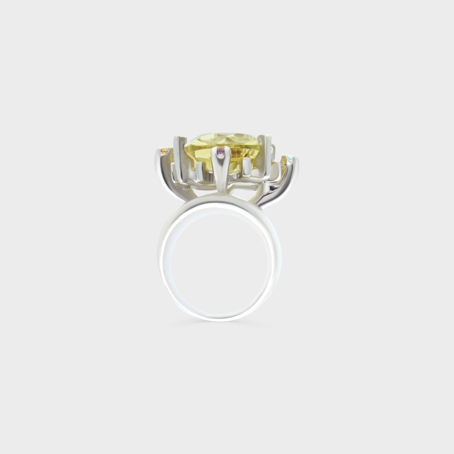 Bague Argent Citrine Christian Lacroix 1990