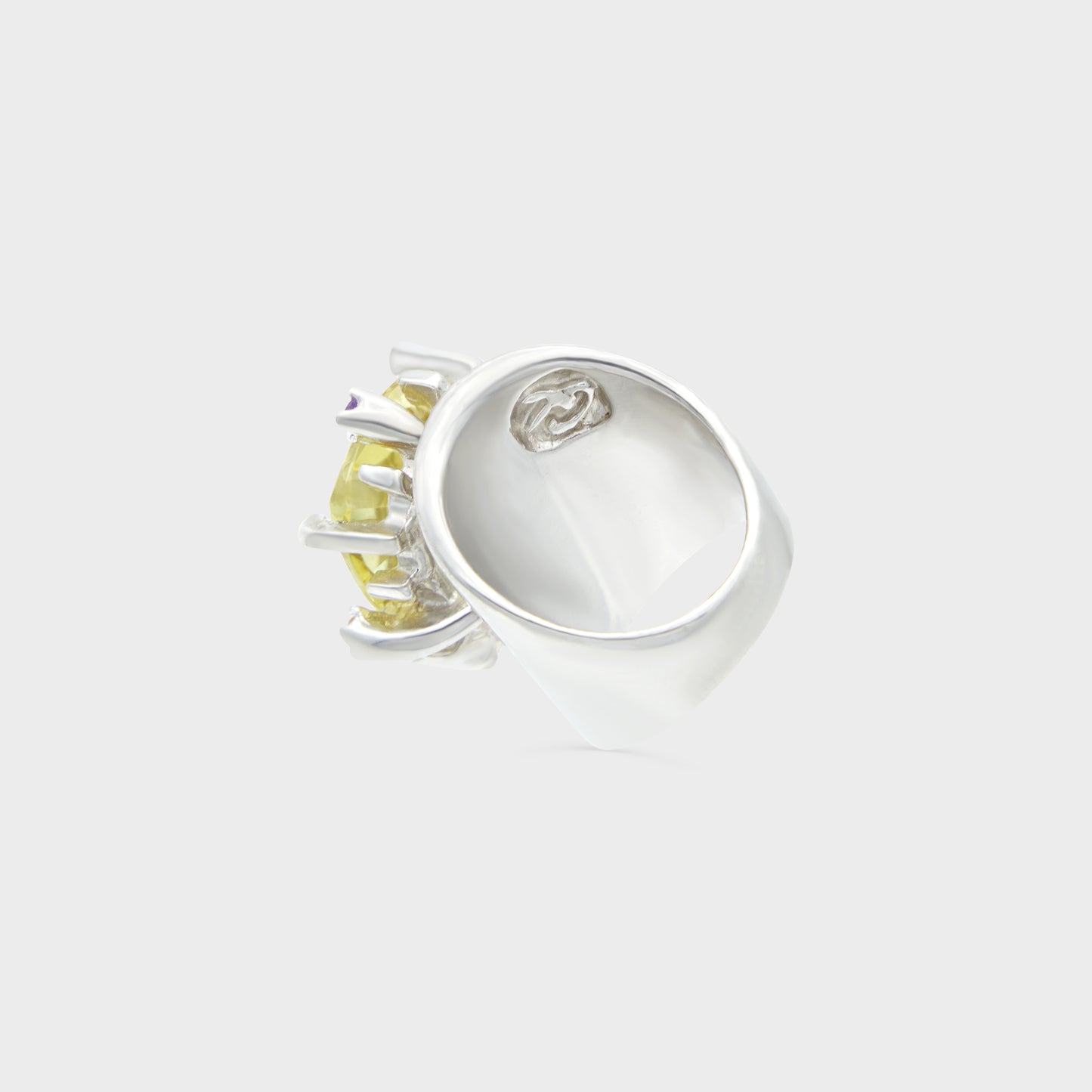 Bague Argent Citrine Christian Lacroix 1990