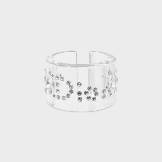 Bague Plexiglas Strass Christian Dior SS 2004 par John Galliano