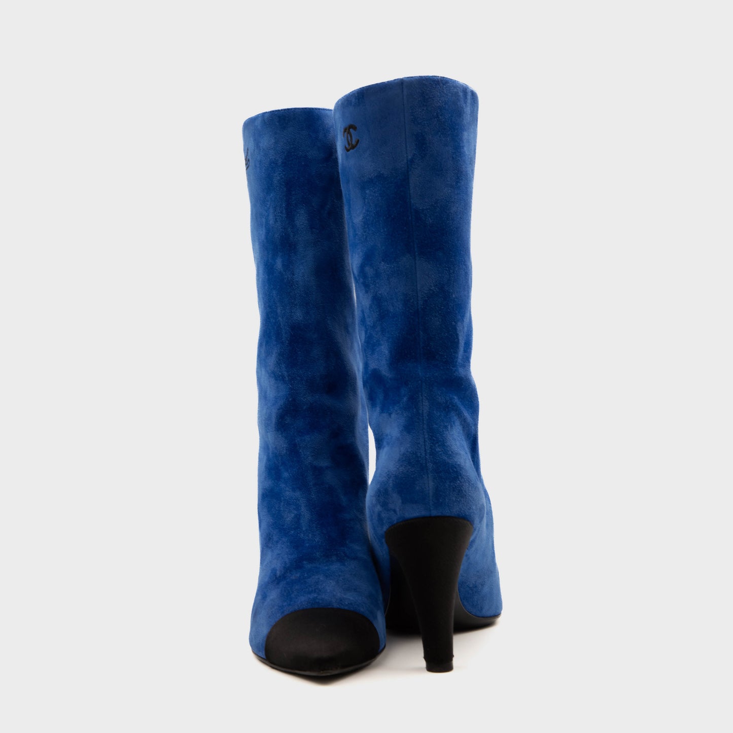 Bottine Daim Bleu Chanel FW 2008 par Karl Lagerfeld