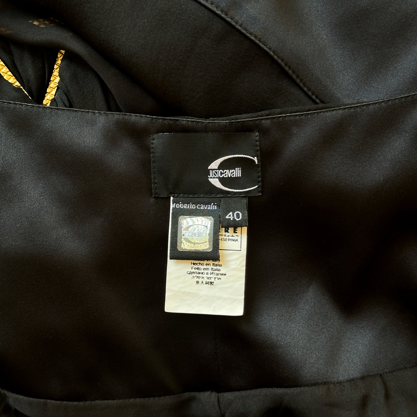 Robe BabyDoll Noir Roberto Cavalli 2005