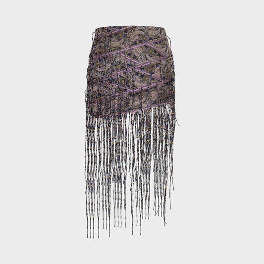 Jupe Brodée Violette Haute Couture 2000 par Angelo Tarlazzi