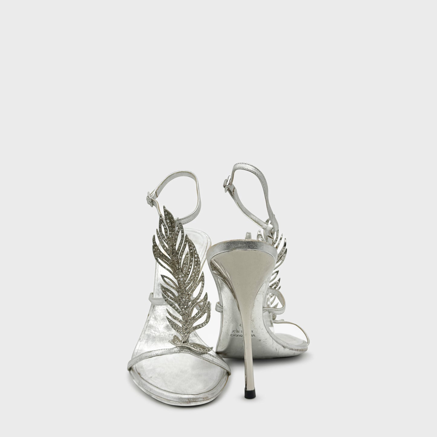 Sandales Argent Strass Roberto Cavalli 2000