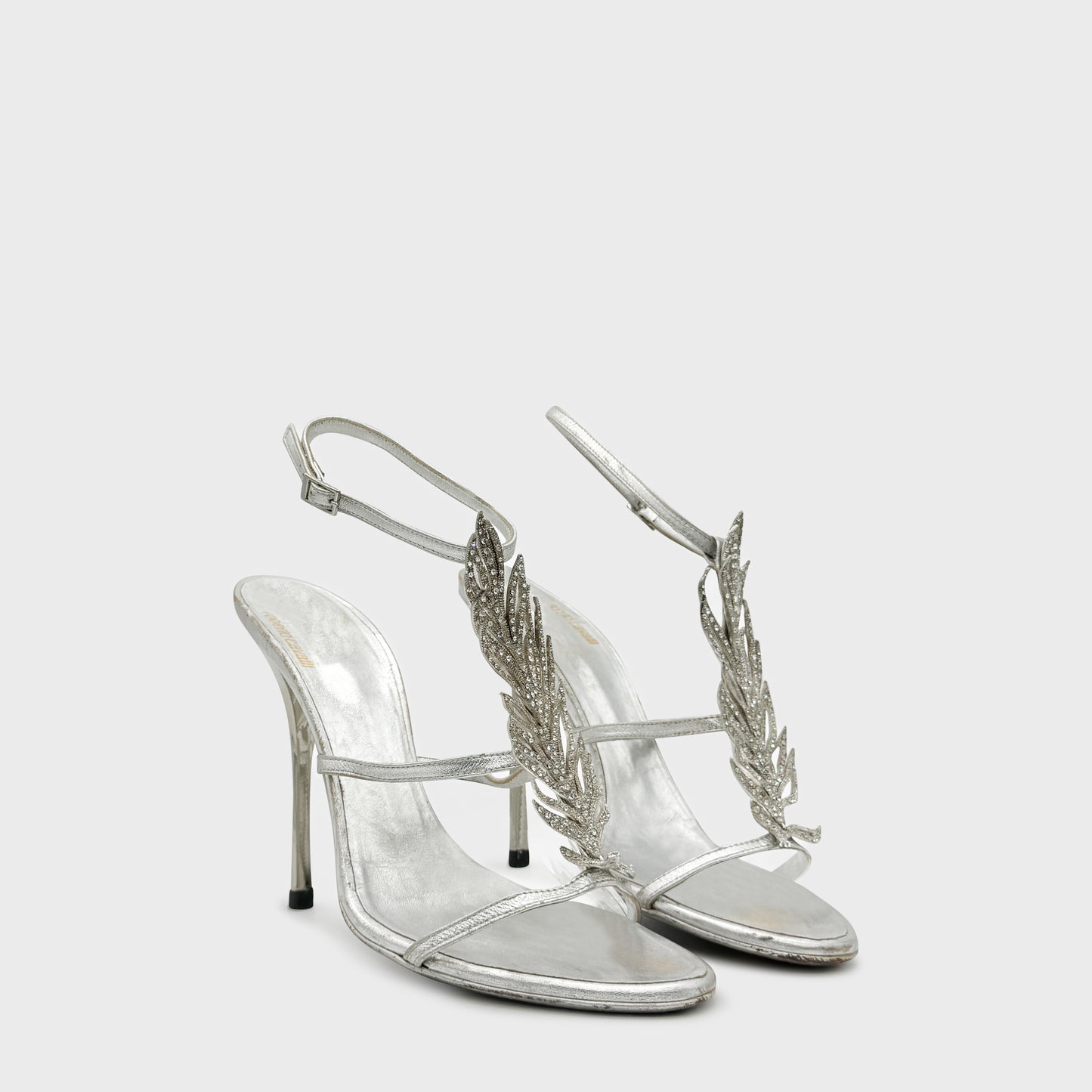 Sandales Argent Strass Roberto Cavalli 2000