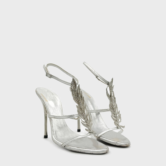 Sandales Argent Strass Roberto Cavalli 2000