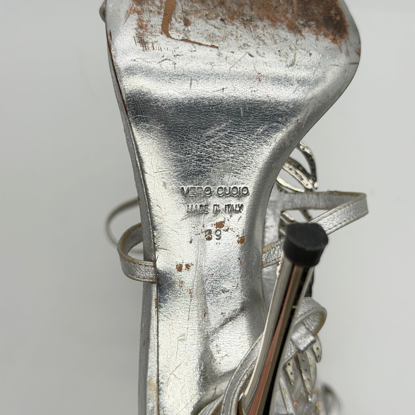 Sandales Argent Strass Roberto Cavalli 2000