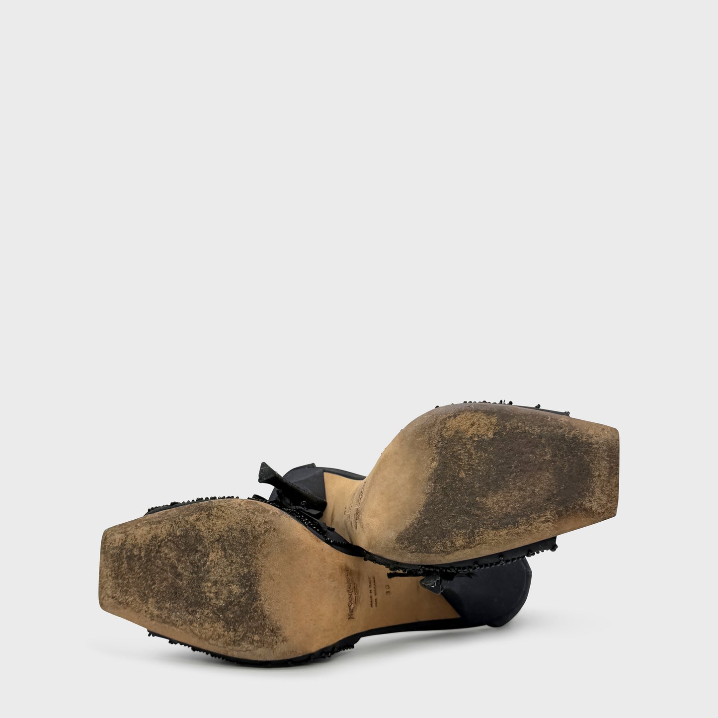 Black Embroidered Pumps by Yves Saint Laurent, 2000