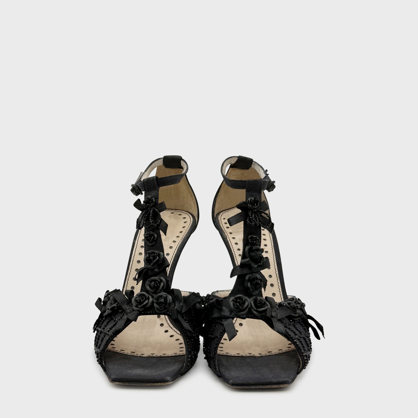 Black Embroidered Pumps by Yves Saint Laurent, 2000