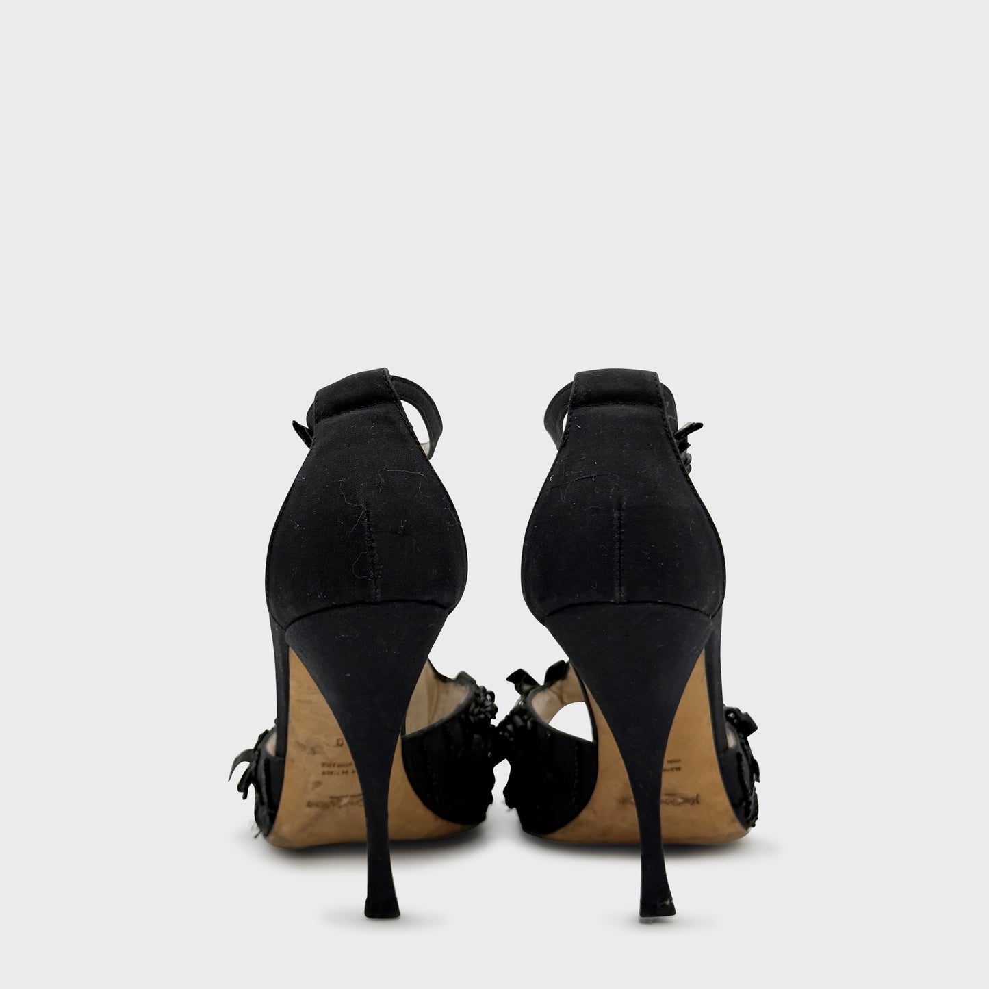 Black Embroidered Pumps by Yves Saint Laurent, 2000