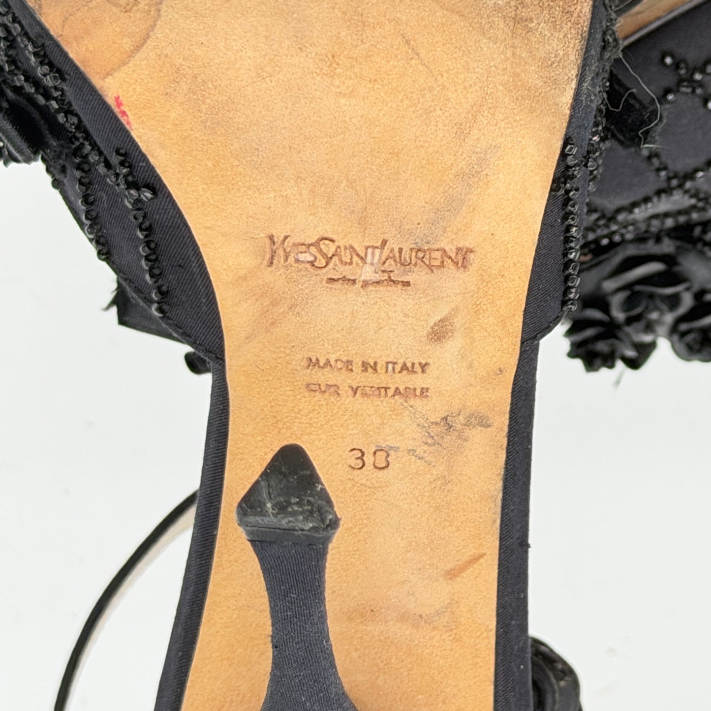 Black Embroidered Pumps by Yves Saint Laurent, 2000