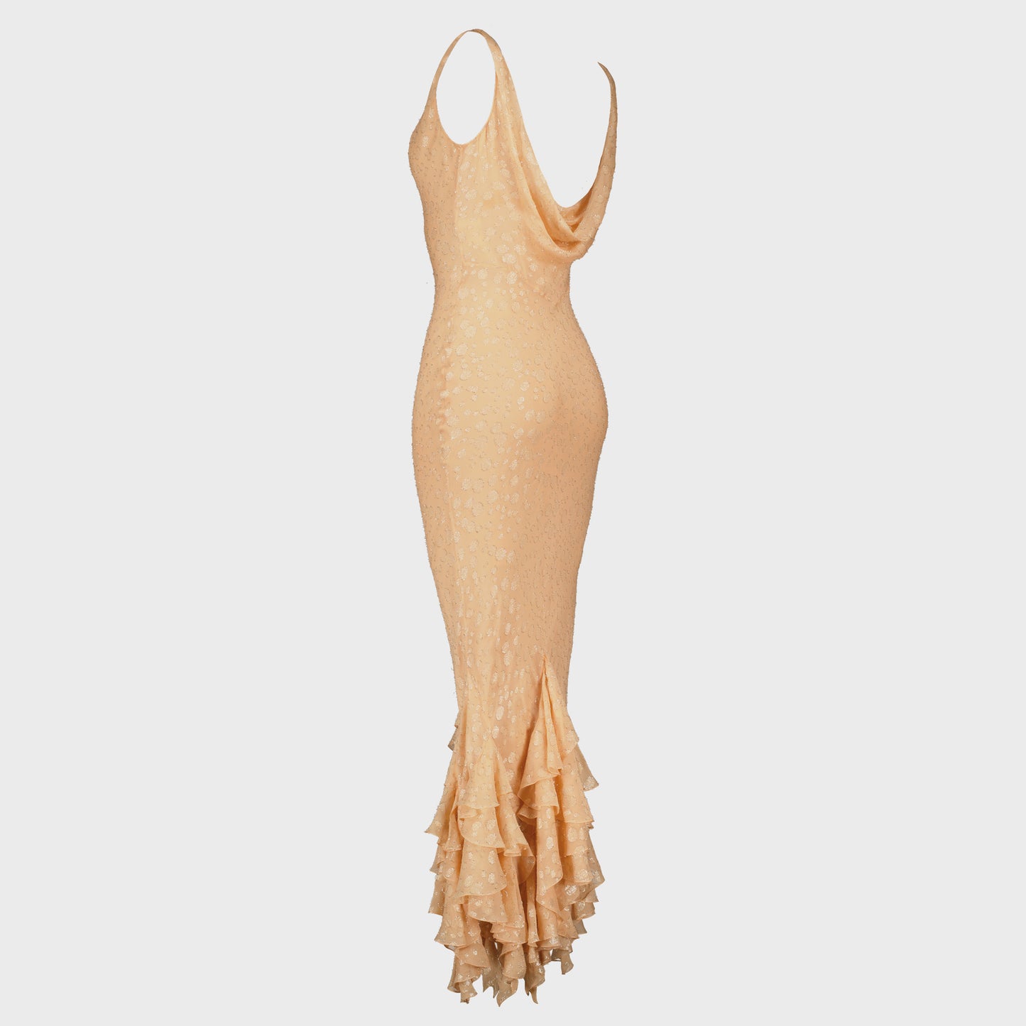 John Galliano Silk Peach Dress