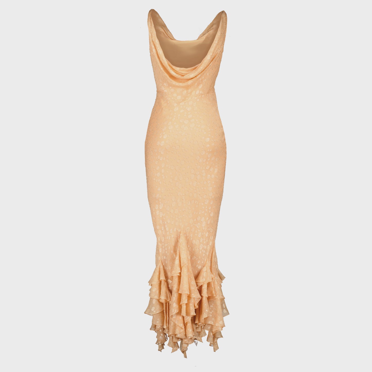 John Galliano Silk Peach Dress